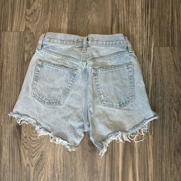 AGOLDE Women's Light Blue Denim Shorts - Picture 6 of 6